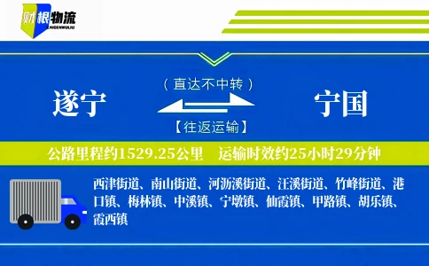 遂宁到宁国物流公司