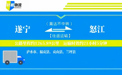 遂宁到怒江物流公司