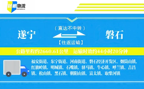 遂宁到磐石物流公司