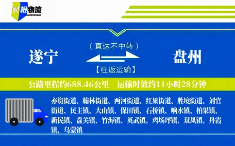 遂宁到盘州物流公司