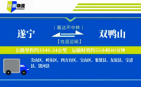 遂宁到双鸭山物流公司