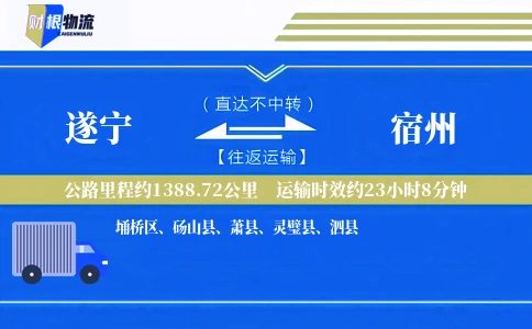 遂宁到宿州物流公司