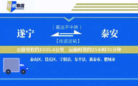 遂宁到泰安物流公司
