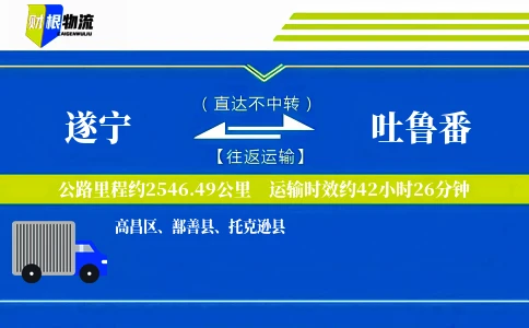遂宁到吐鲁番物流公司