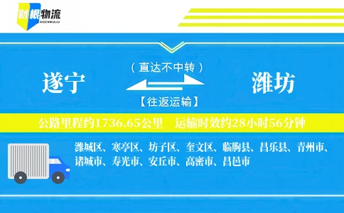 遂宁到潍坊物流公司