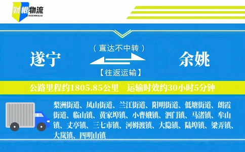 遂宁到余姚物流公司