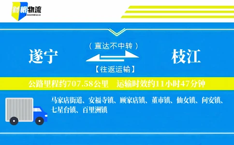 遂宁到枝江物流公司