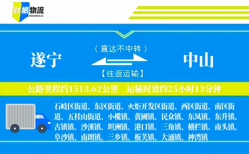 遂宁到中山物流公司
