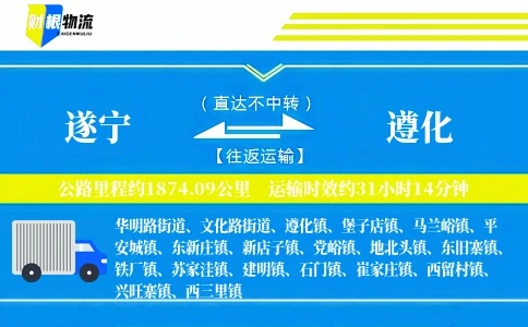 遂宁到遵化物流公司