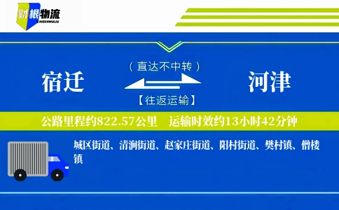宿迁到河津物流公司