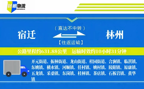 宿迁到林州物流公司