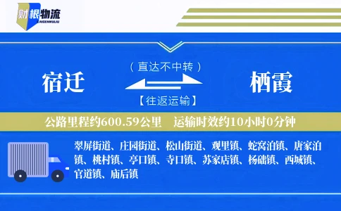 宿迁到栖霞物流公司