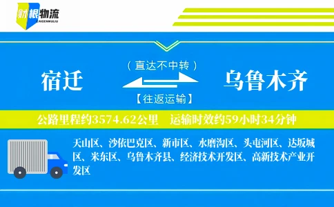 宿迁到乌鲁木齐物流公司