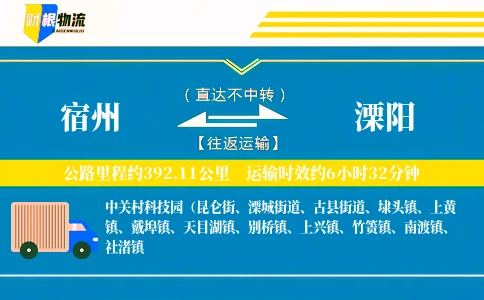 宿州到溧阳物流公司