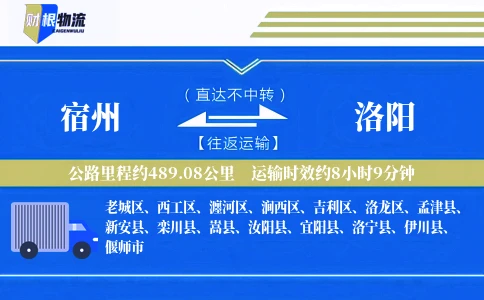 宿州到洛阳物流公司