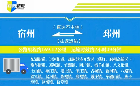 宿州到邳州物流公司