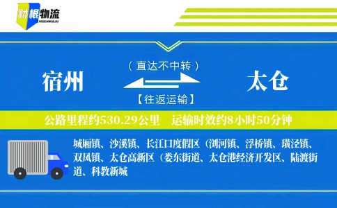 宿州到太仓物流公司
