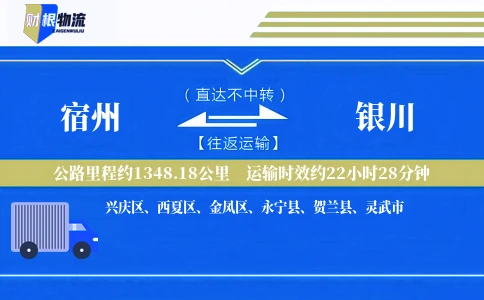 宿州到银川物流公司