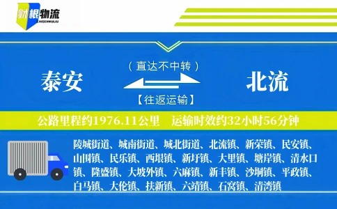 泰安到北流物流公司