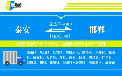 泰安到邯郸物流公司