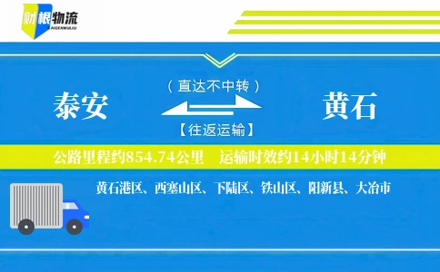 泰安到黄石物流公司