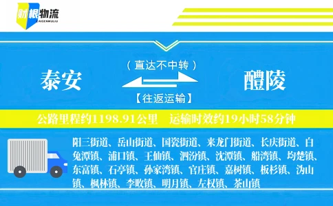 泰安到醴陵物流公司