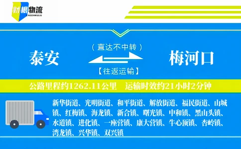 泰安到梅河口物流公司