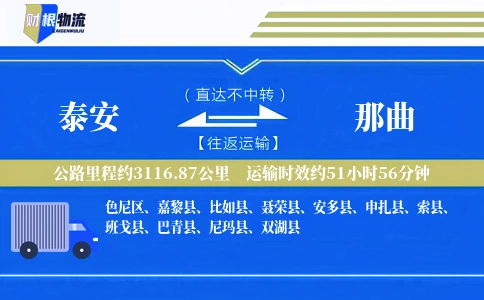 泰安到那曲物流公司