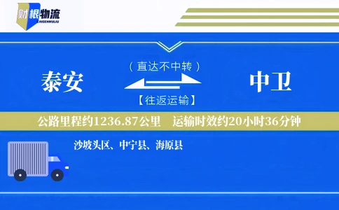 泰安到中卫物流公司