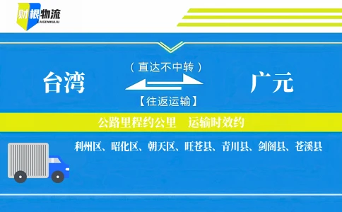 台湾到广元物流公司