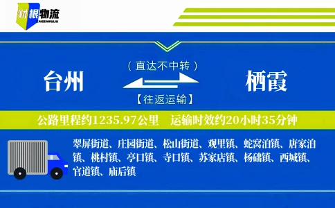 台州到栖霞物流公司