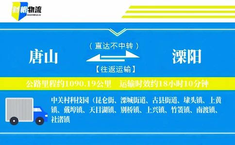 唐山到溧阳物流公司