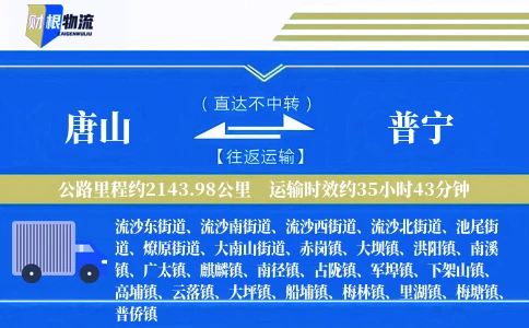 唐山到普宁物流公司