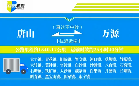唐山到万源物流公司