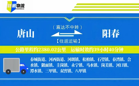 唐山到阳春物流公司