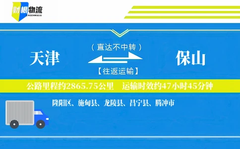 天津到保山物流公司