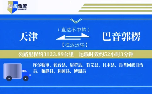 天津到巴音郭楞物流公司