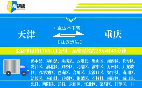 天津到重庆物流公司