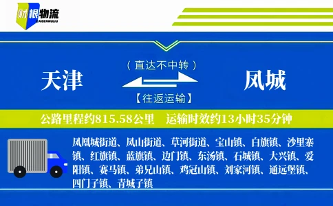 天津到凤城物流公司
