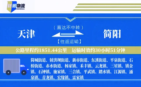 天津到简阳物流公司