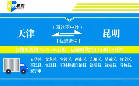 天津到昆明物流公司