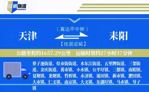天津到耒阳物流公司
