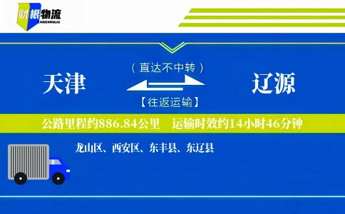 天津到辽源物流公司