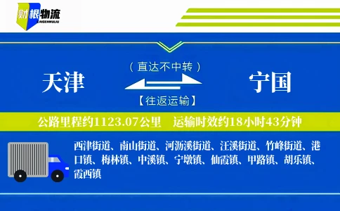 天津到宁国物流公司