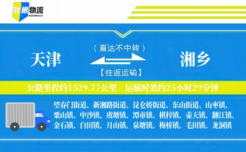 天津到湘乡物流公司