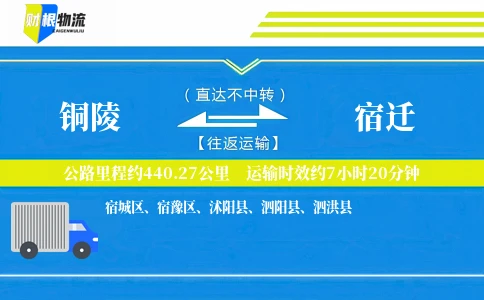 铜陵到宿迁物流公司