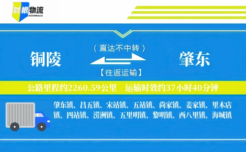 铜陵到肇东物流公司