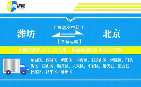潍坊到北京物流公司