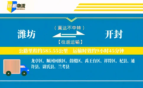 潍坊到开封物流公司