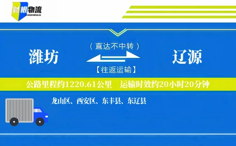 潍坊到辽源物流公司